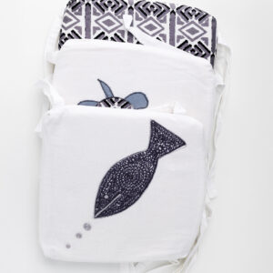 Grey White Baby Bumper